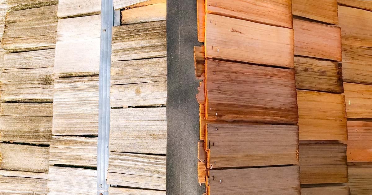 old vs new wood roofing